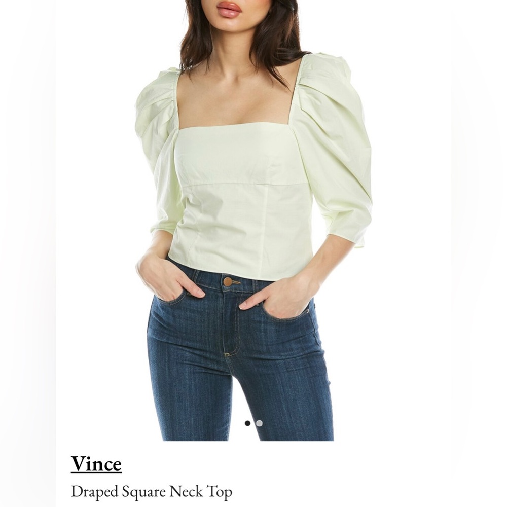 Vince Puff-sleeve Light lime Green size 8